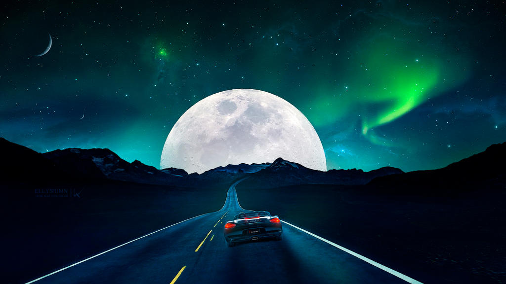 Road to the moon by Ellysiumn