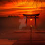 The flaming zen sunset