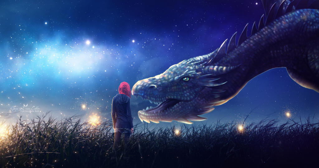 My rainbow dragon by Ellysiumn