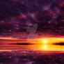 Fiery sunset