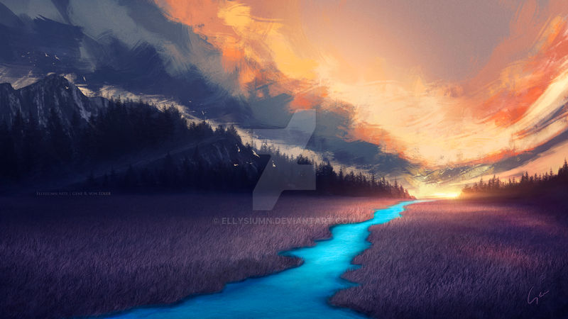 The blue river