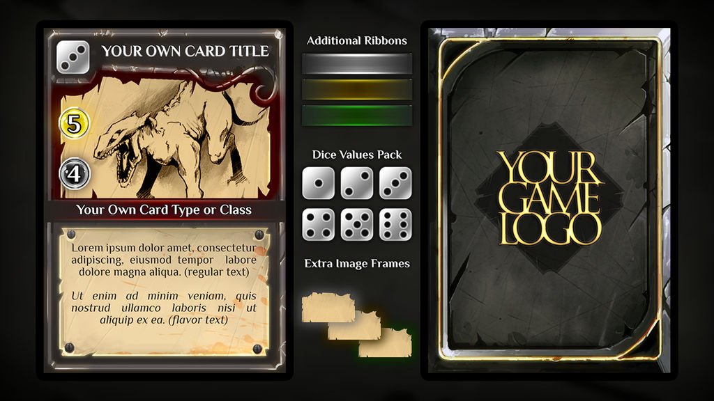 Dark Fantasy Card Game Template by GameLiberty on DeviantArt