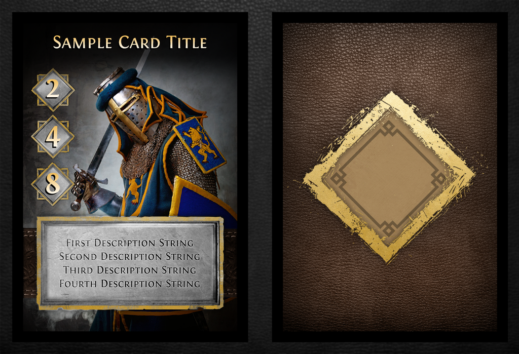 Midieval Card Medieval Style Card Game Template by GameLiberty on DeviantArt