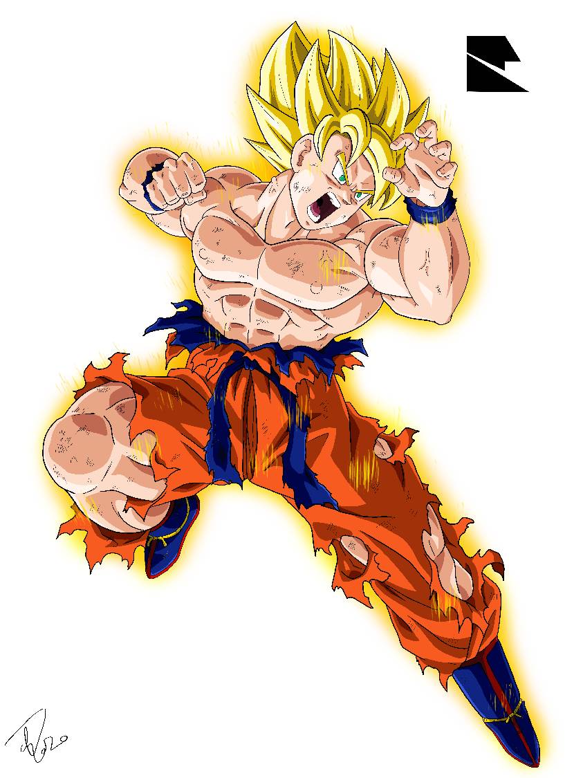 Battle damaged Goku SSJ by Sphinx109 on DeviantArt