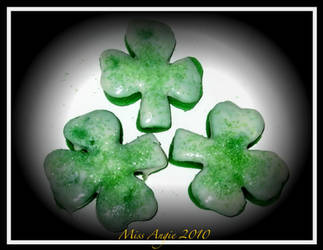 Frosted Shamrock Cookies
