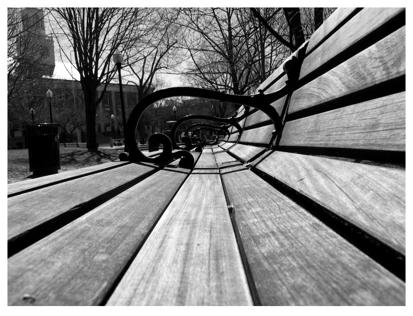 Town square bench