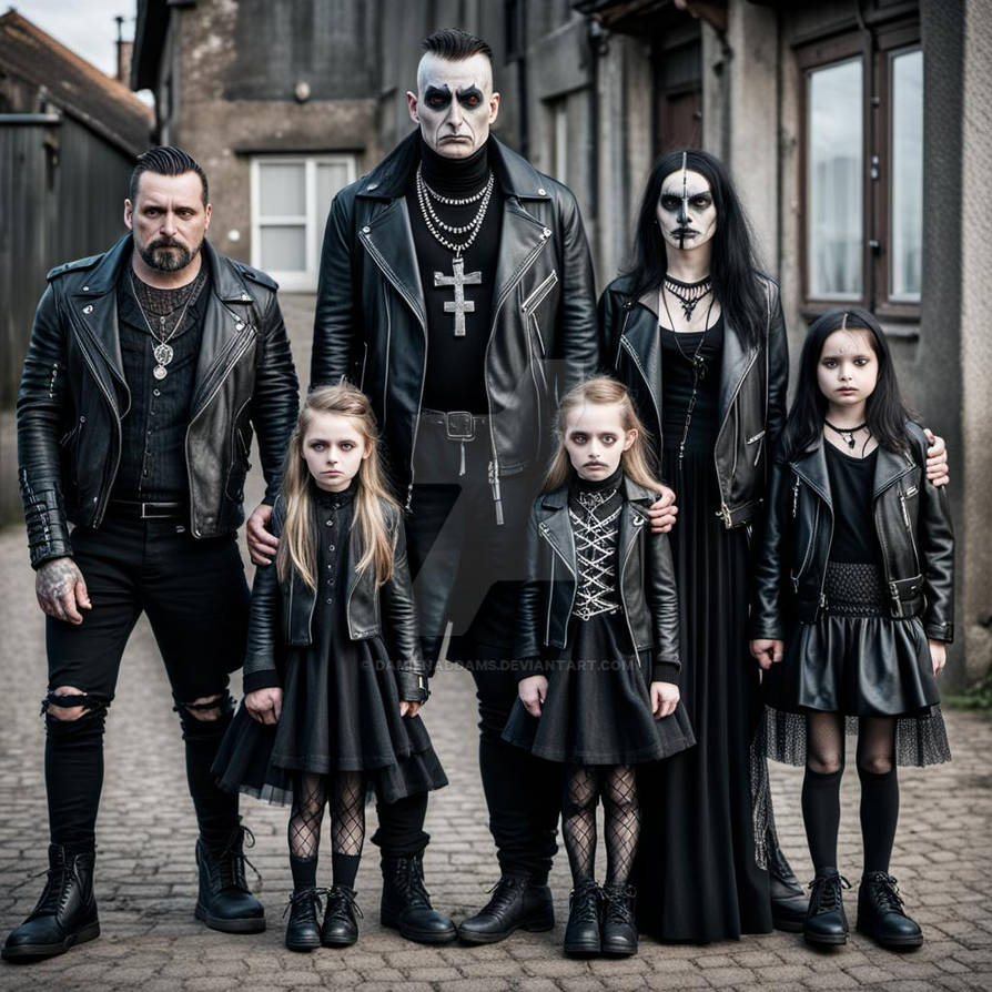 Goth Dad Goth Family Photo by DamienAddams on DeviantArt