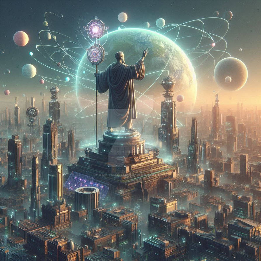 Atompunk city by DamienAddams on DeviantArt