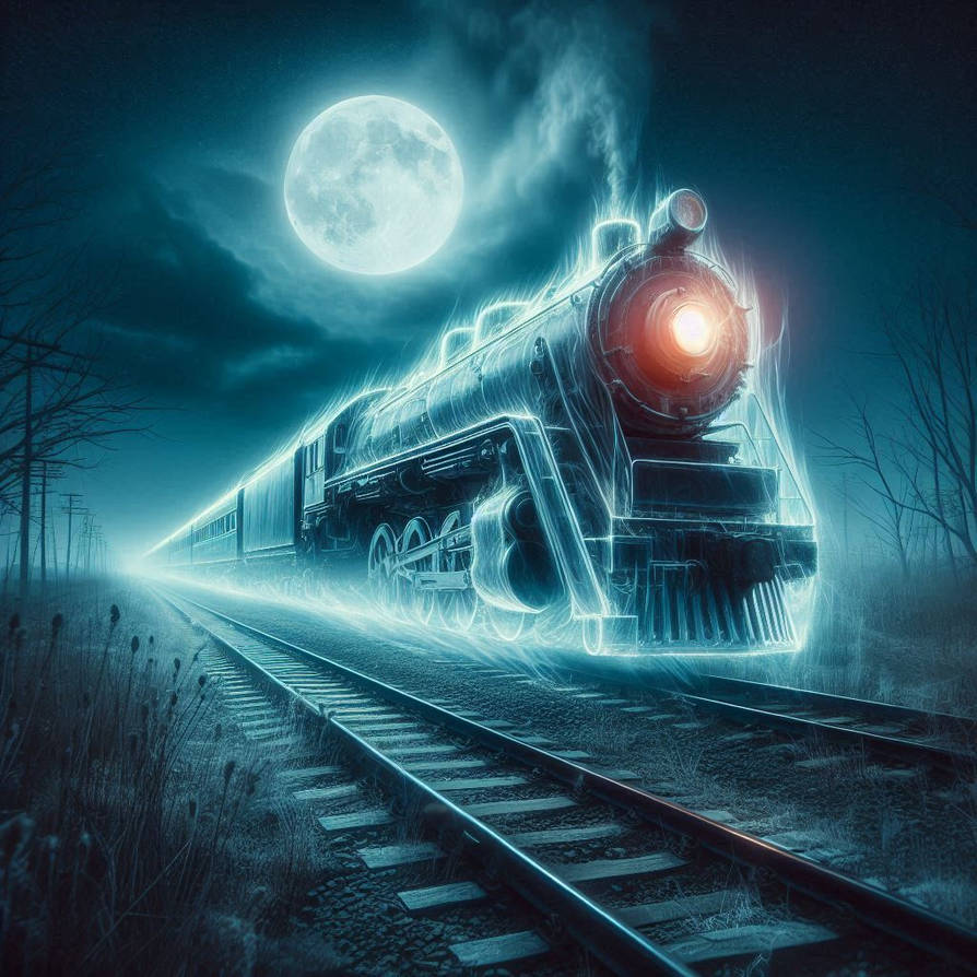 Ghost Train In The Night by DamienAddams on DeviantArt