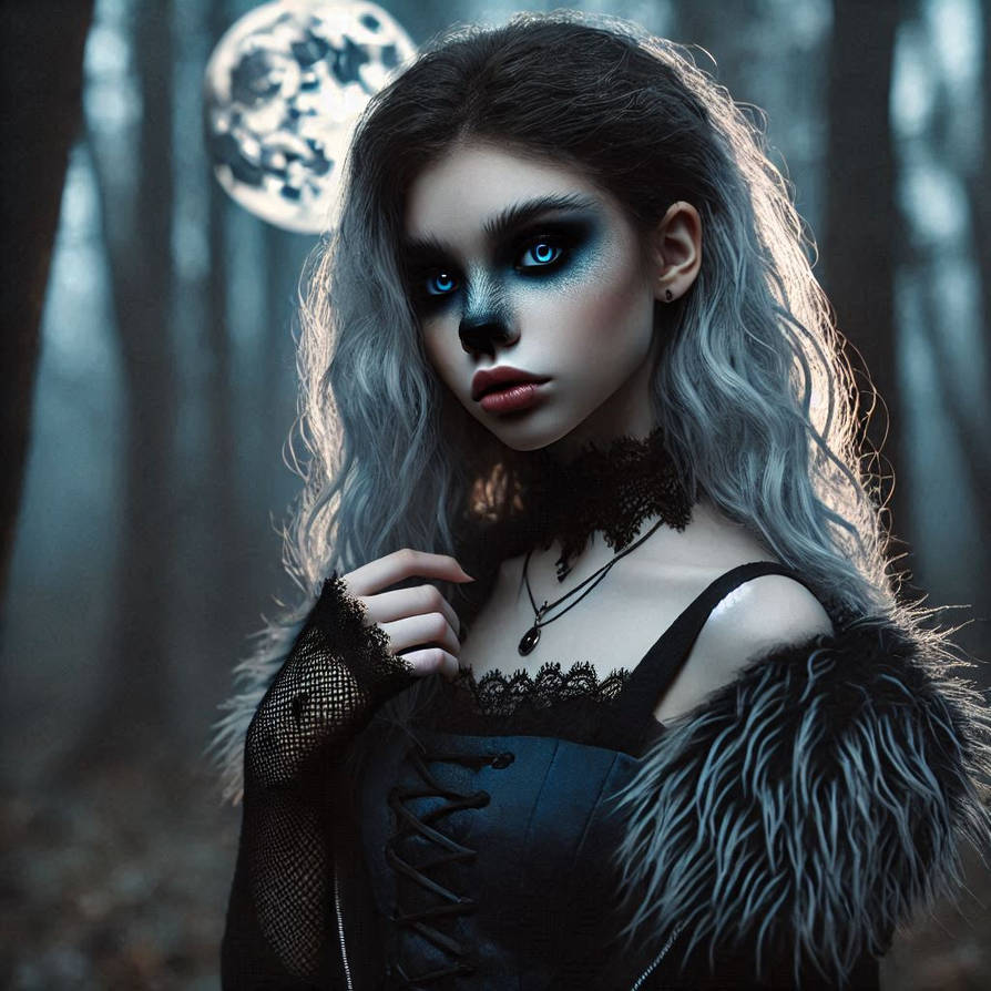 The Goth Wolf Girl by DamienAddams on DeviantArt