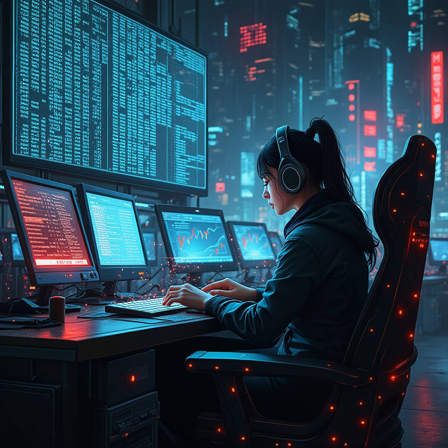 A Cyberpunk Hacker by DamienAddams on DeviantArt
