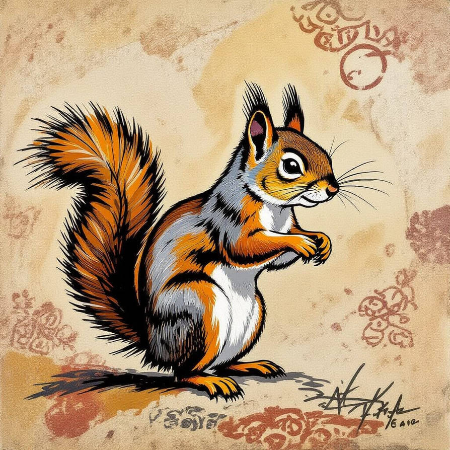 Squirrel Deviantart Squirrel cave art style by DamienAddams on DeviantArt