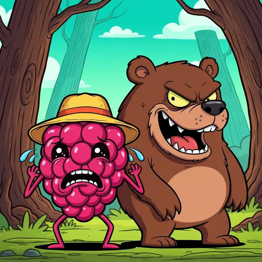 Leopard And A Raspberry Bear And Raspberry by DamienAddams on DeviantArt