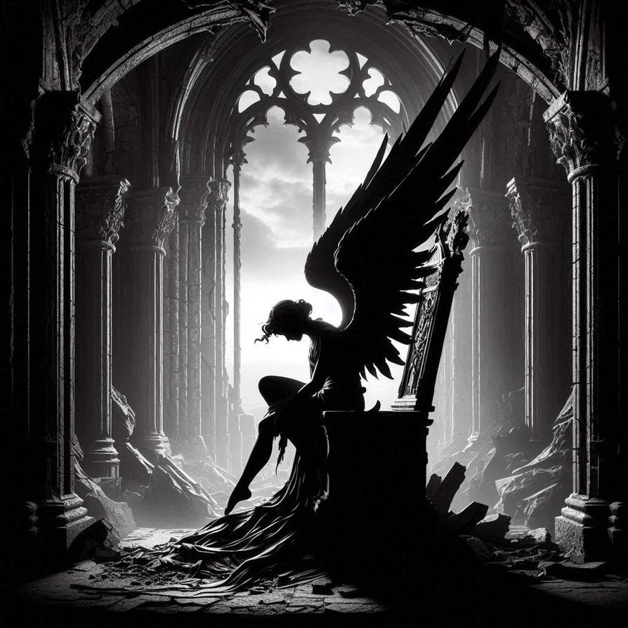 Fallen Angel Rear View Fallen Angel Scene by DamienAddams on DeviantArt