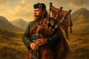 Scottish bagpiper #tartan