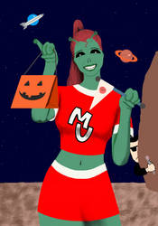 Marla The Martian Goes Trick or Treating