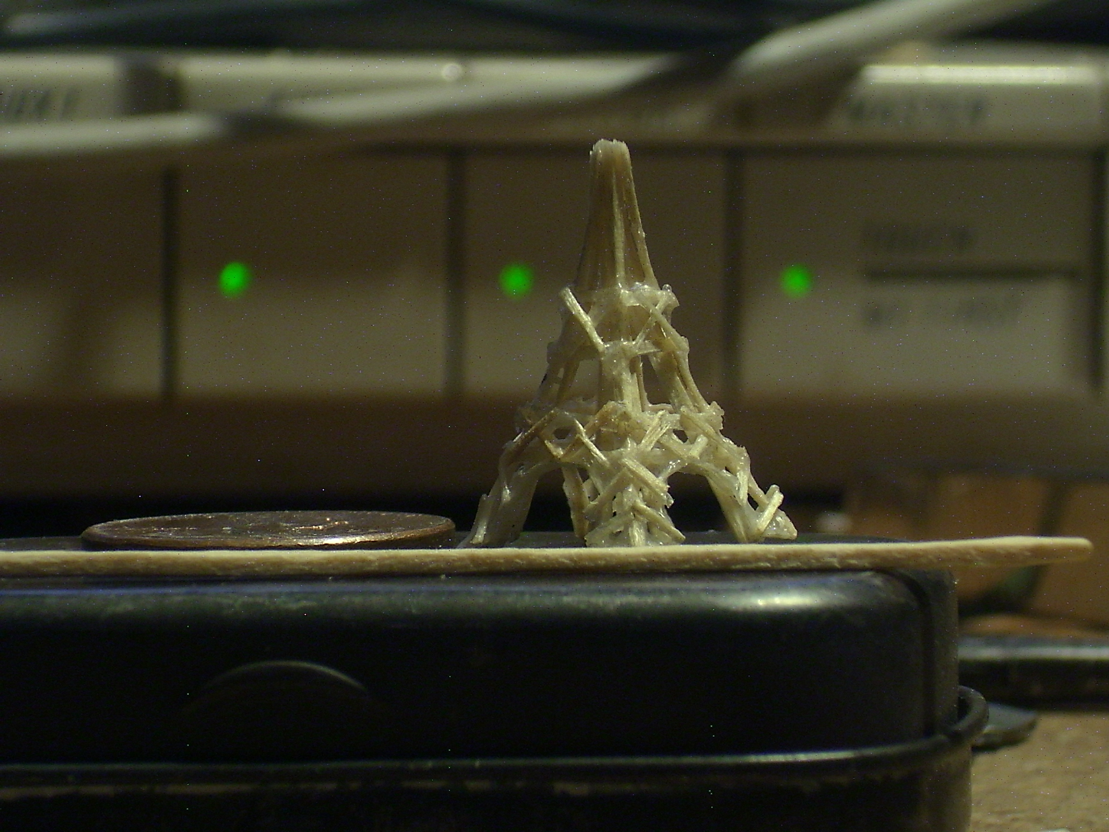 single toothpick eiffel tower