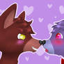 Nose boop! Foxy x Bonnie