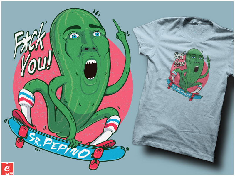 Sr-Pepino Nicolas-Cage Skater meme cucumber pickle by MrMeFO on DeviantArt