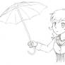 Neo offering her umbrella (RWBY)