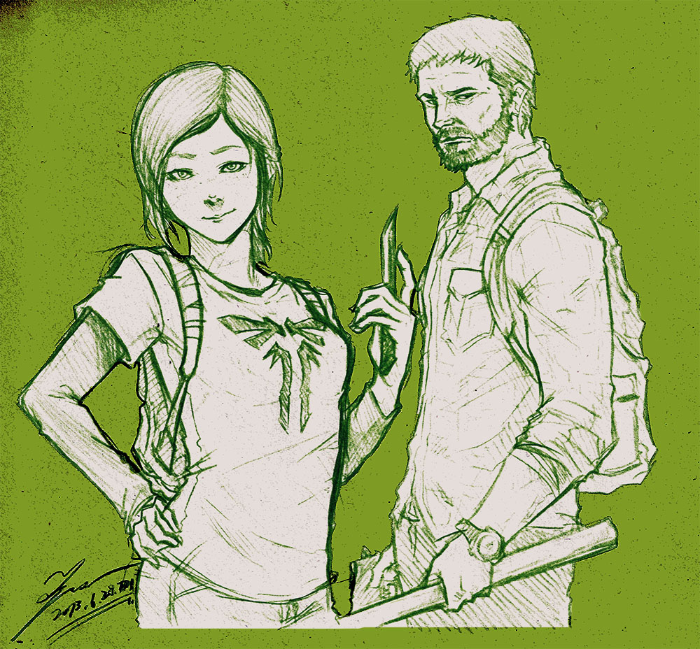 Joel, Ellie and Tommy by CaiPott on DeviantArt