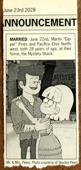Dipper and Pacifica Wedding Announcement