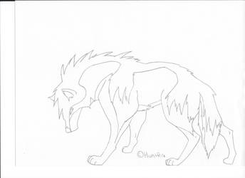 Wolf Lineart Pose