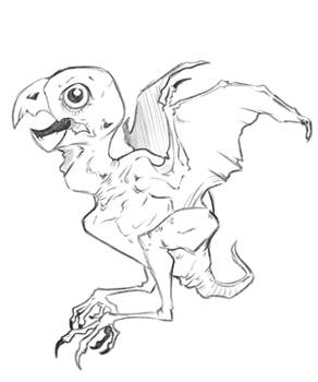 Creature design #1 - sketch