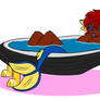 Eloisa takes a bath