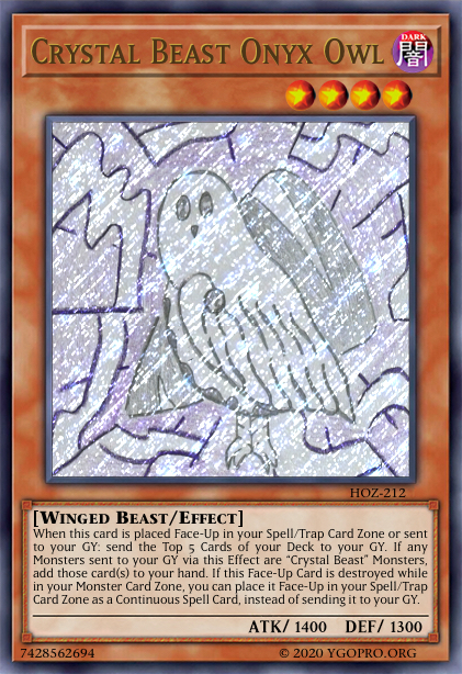 yugioh owl cards Hunter - SDDL-EN013 - Common When this card is Normal or Special Summoned from the hand YuGiOh Trading Card Game The