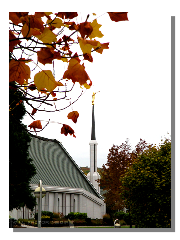 LDS Frankfurt Temple in Fall