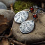 Victorian Garden- Fine Silver, Blood Red Garnet~