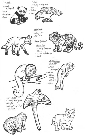 Endangered Animals pr 3 by lemurkat on DeviantArt Endangered Animals pr 3 by lemurkat on DeviantArt