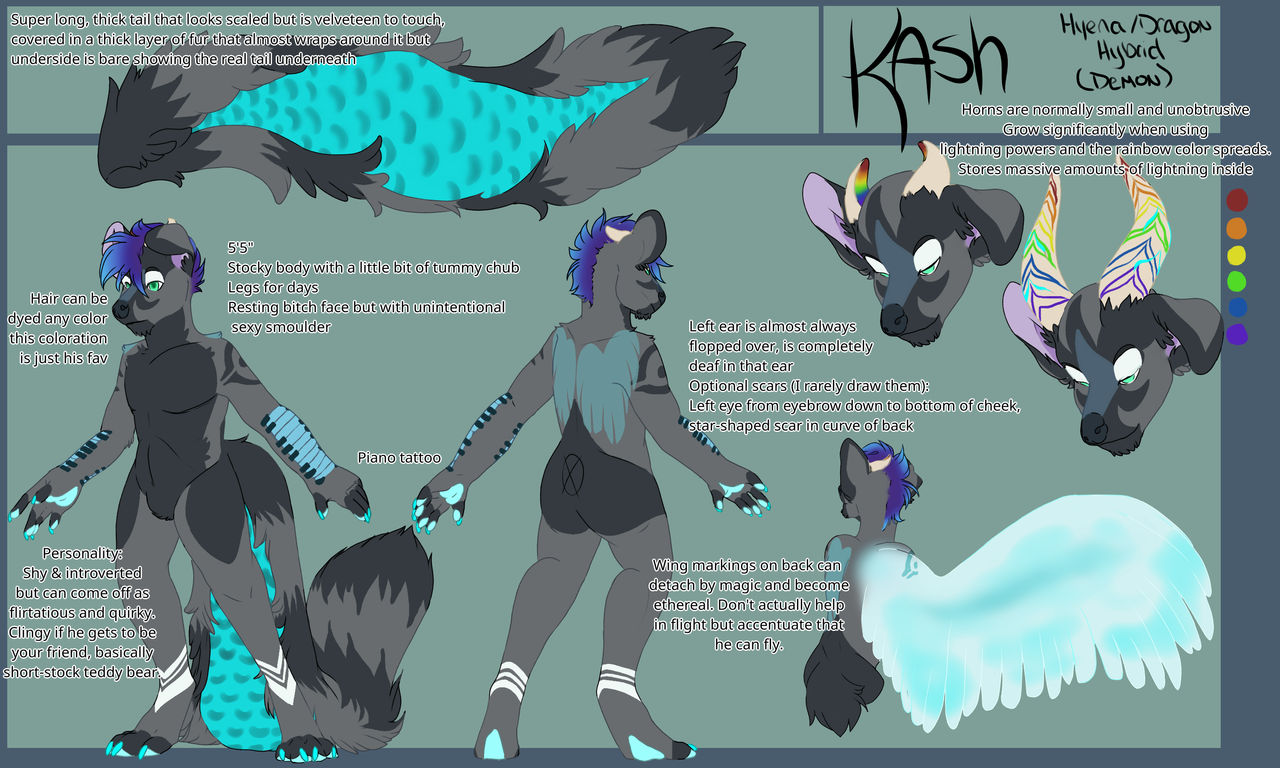 Demon Reference Sheet Reference Sheet - The Lightning Demon, Kashta by YeenKing on DeviantArt