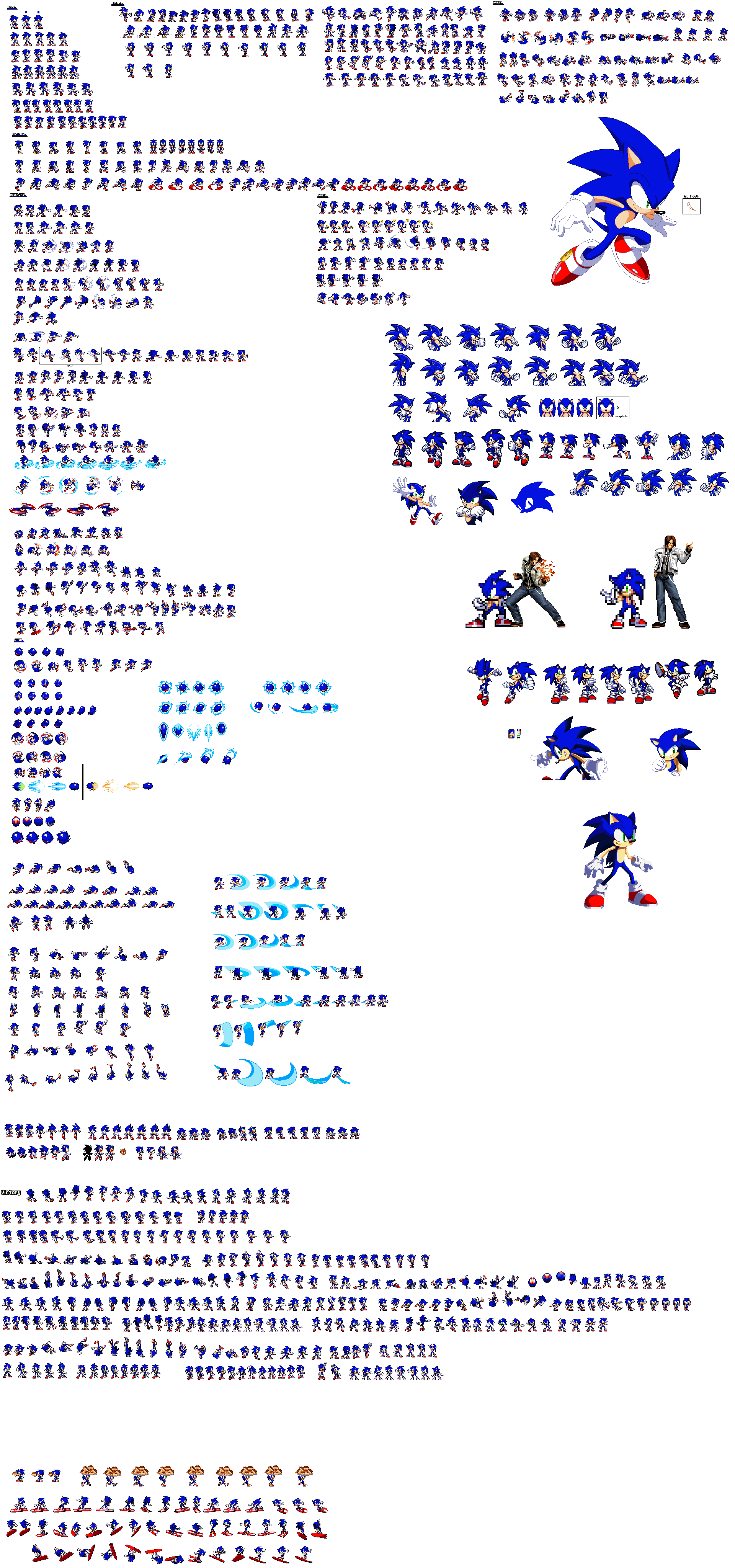 Sonic sprite sheet complete by jackpeart on DeviantArt