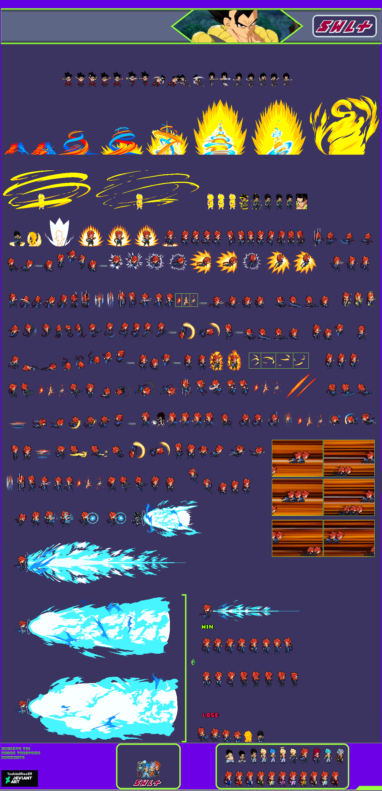Xeno Gogeta ssj4 swl sprite sheet by jackpeart on DeviantArt