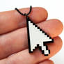 Cursor 8-bit pixels necklace