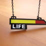 Life bar acrylic necklace