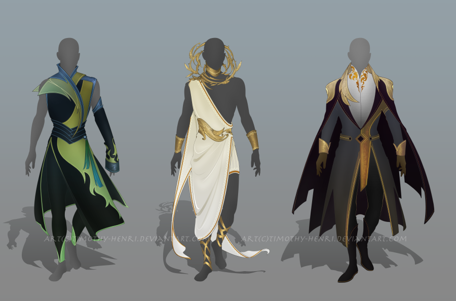 (CLOSED) - Male Outfit Adoptable Set #002