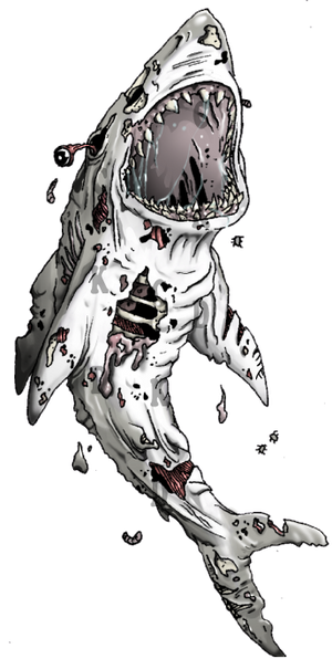 Zombie Shark Tattoo