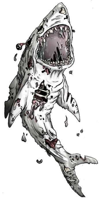 Zombie Shark Tattoo