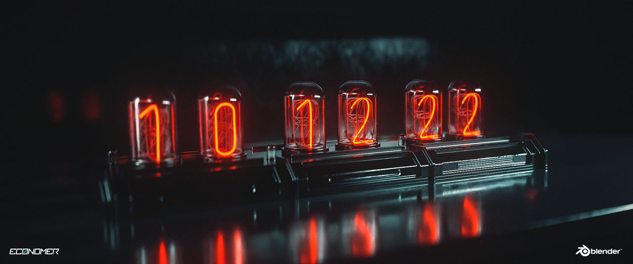 Nixie Tube Calendar by ec0nomer on DeviantArt