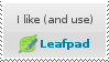 I like -and use- Leafpad STAMP