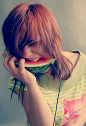 I eat you my waterphonemelon.