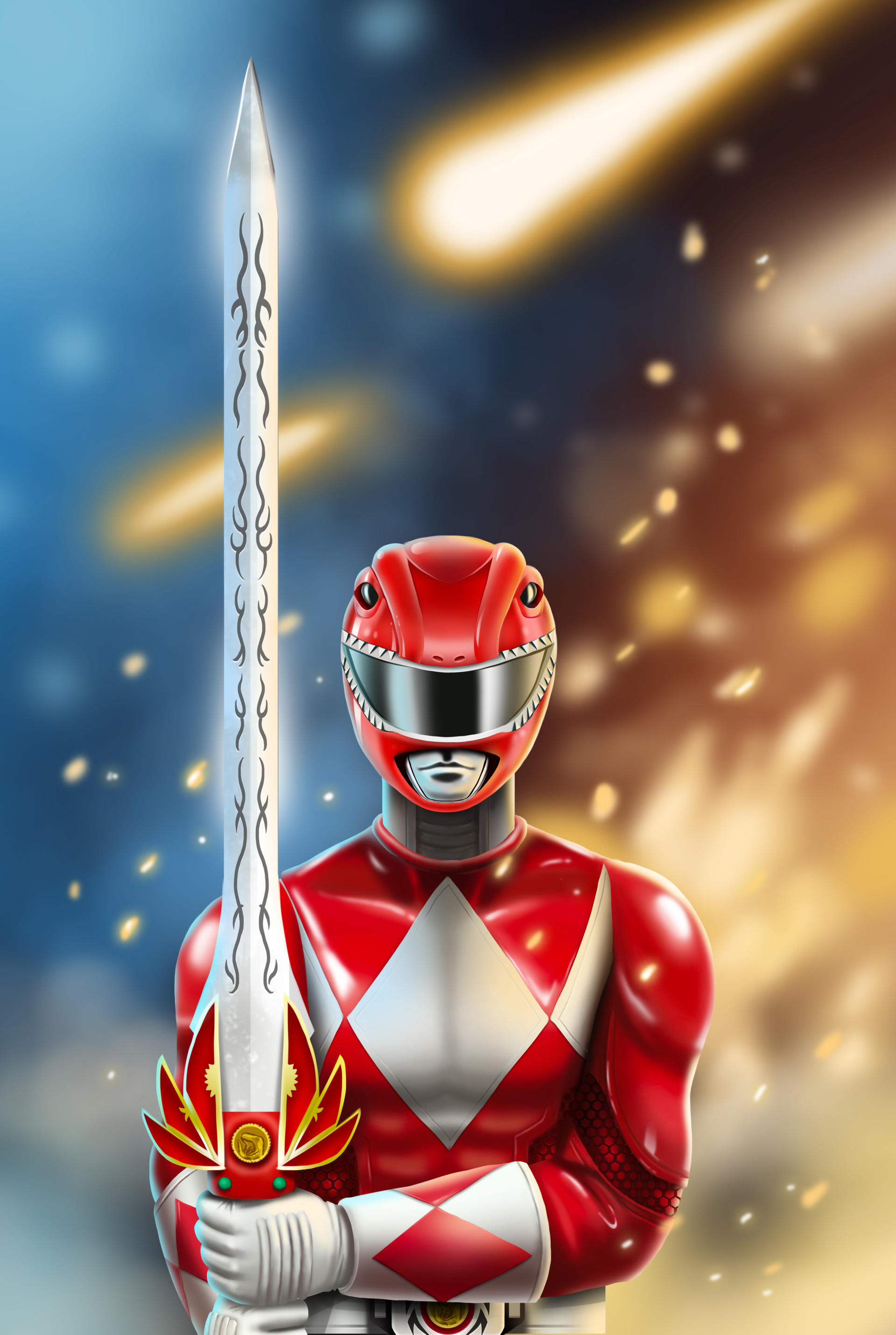 Red Ranger - Mighty Morphin Power Rangers by violonx on DeviantArt