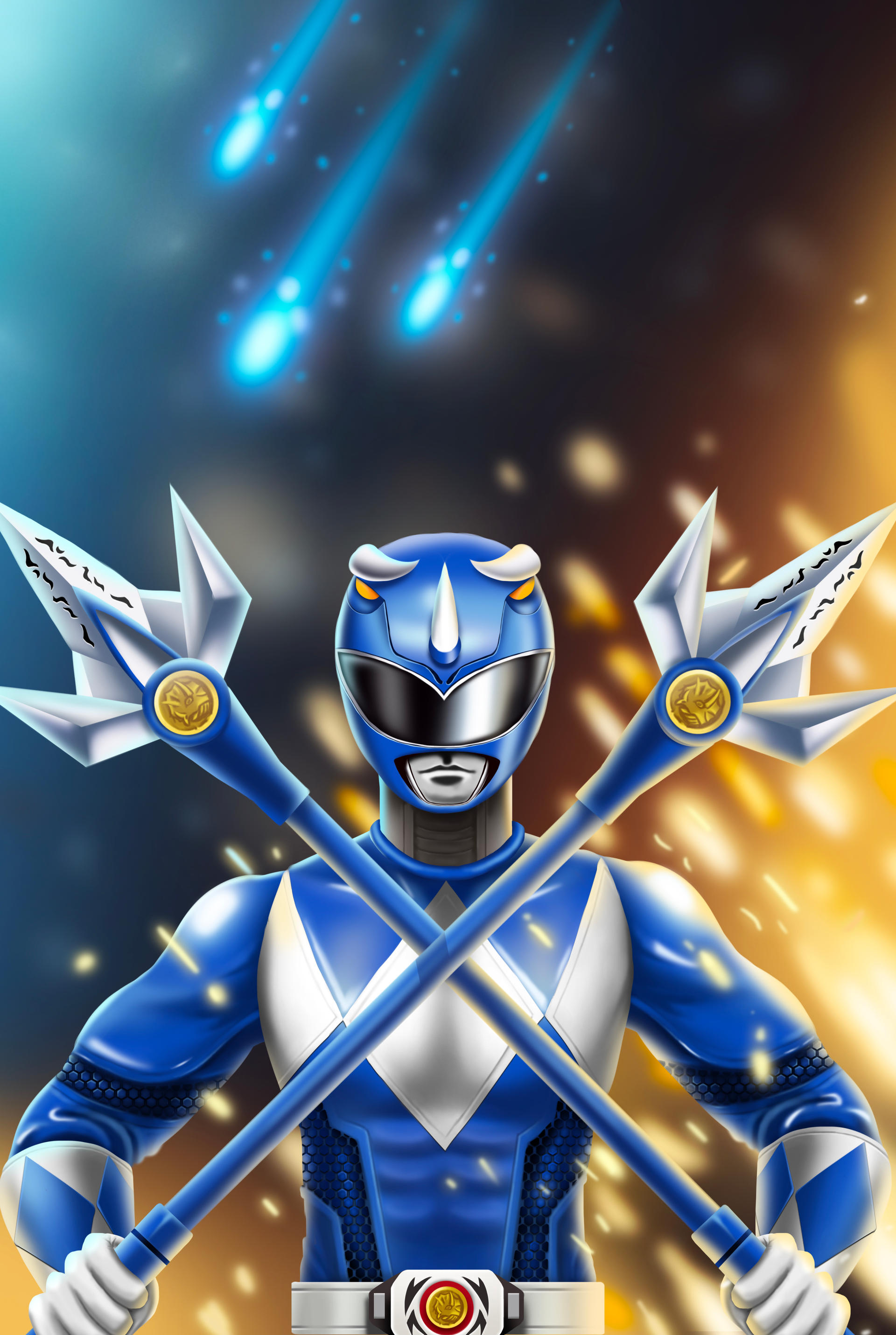 Blue Ranger - Mighty Morphin Power Rangers by violonx on DeviantArt