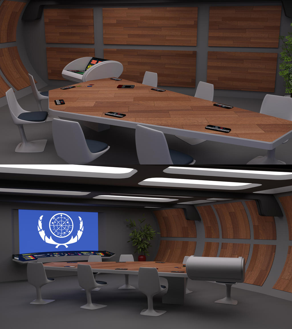 23rd Century Briefing Room 1 by ashleytinger