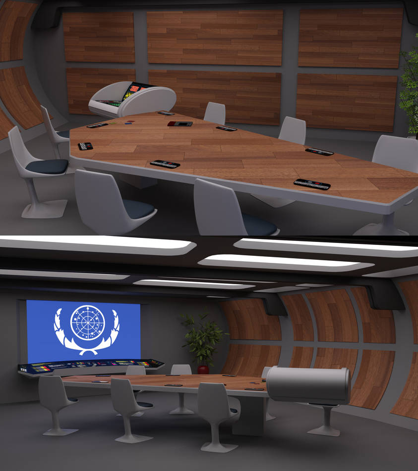 23rd Century Briefing Room 1 by ashleytinger