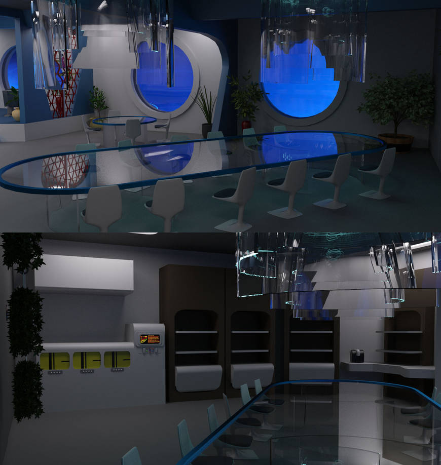 TOS Stateroom - Dining and Kitchen Area by ashleytinger