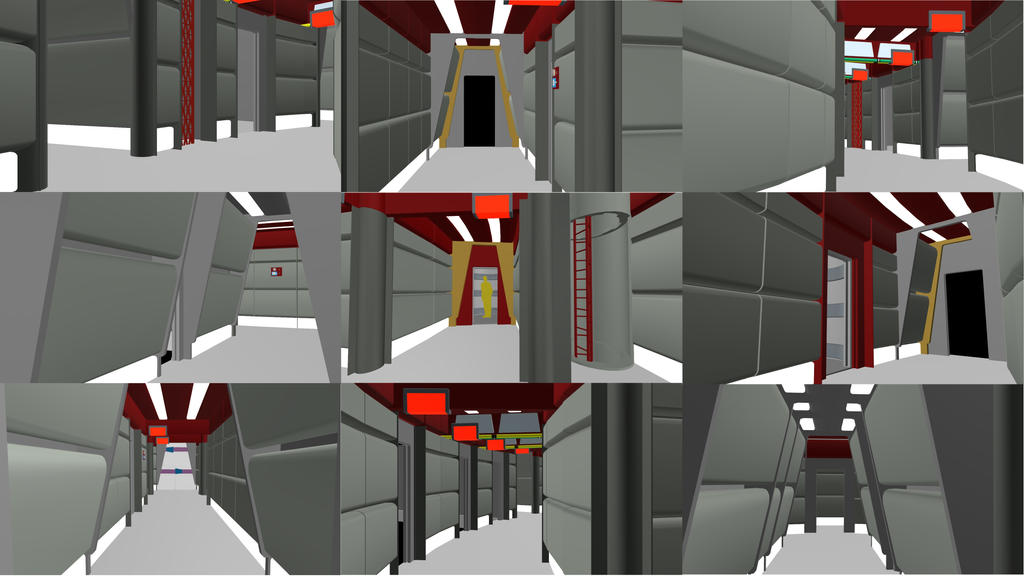 Throwback Corridors WIP 02 by ashleytinger